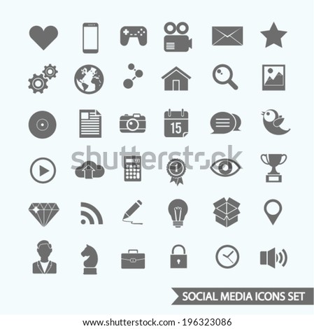 Social media vector icons/