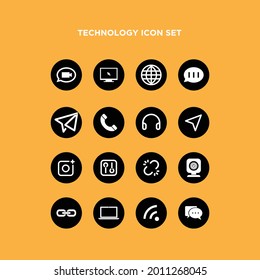 Conjunto de iconos de vectores de medios sociales