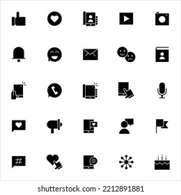 Social media vector icons set