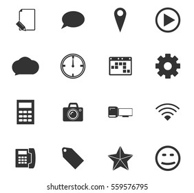 social media vector icons for user interface design