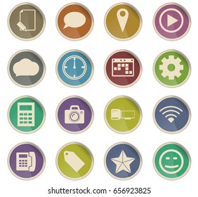 social media vector icons for user interface design