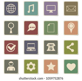 social media vector icons for web and user interface design