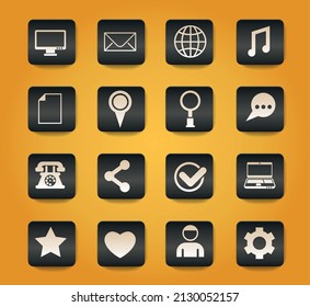 social media vector icons for web and user interface design