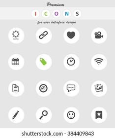 Social media vector icons for web sites and user interface