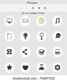 social media vector icons for web and user interface design