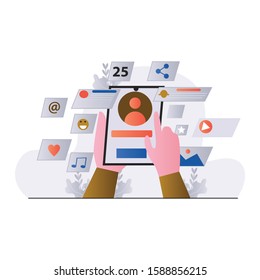 Social Media vector illustration flat style design