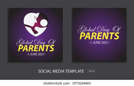 social media vector illustration of global day of parent 