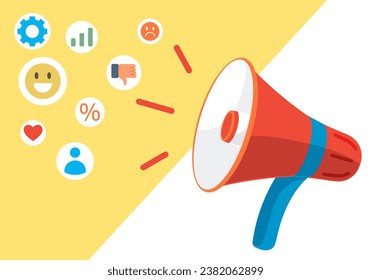 Social media. Vector illustration. Social media plays crucial role in modern communication The power social media in marketing is undeniable Announcing new products through social media channels