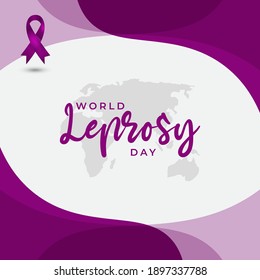 Social media vector of International leprosy day greeting card design