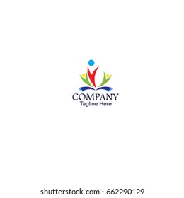 Social media - vector logo concept illustration. Human character logo. People logo. Abstract people logo