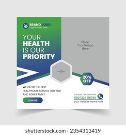 Social Media Vector Medical Design Template 