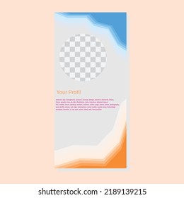 Social Media Vector Mockup Template, Profile Gallery Follower News Feed and Elements. Suitable for use to beautify the appearance of the interface of social media profiles