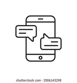 Social Media vector outline icon style illustration. Marketing and advertising symbol EPS 10 file