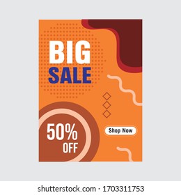 Social media vector story template for big sale