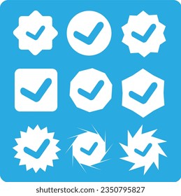 social media verified blue tick icon.