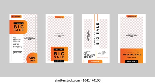 Social Media Vertical Banner Templates Pack Vector