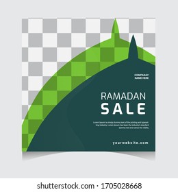 social media and web banner design. Ramadan web and social media post banner  design.