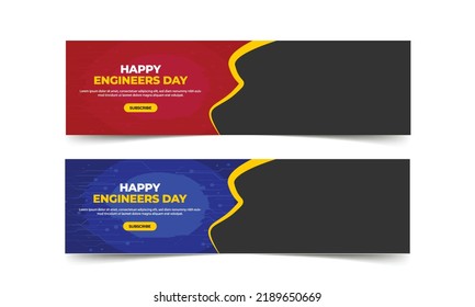 Social media web banner template for engineers day celebration, Engineers day web banner design, Engineers day, world labor day