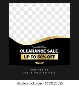 Social media and web banner vector design