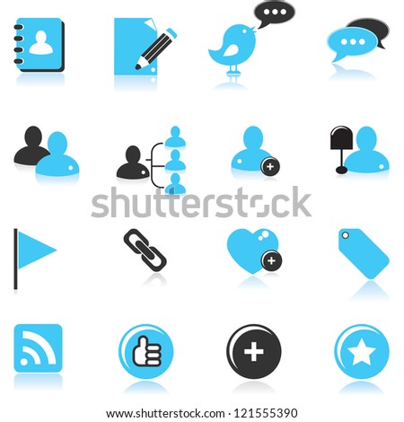 social media web icon set