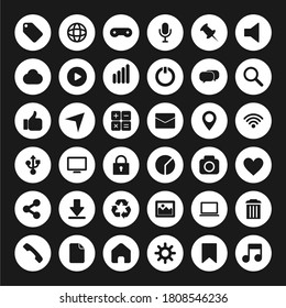 social media and web icons