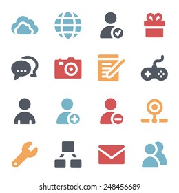 Social media web icons set