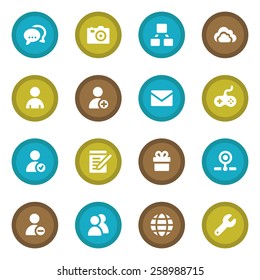Social media web icons set