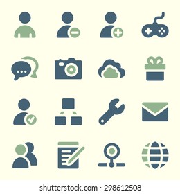 Social media web icons set