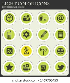 social media web icons for user interface design