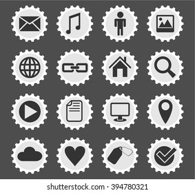 social media web icons for user interface design