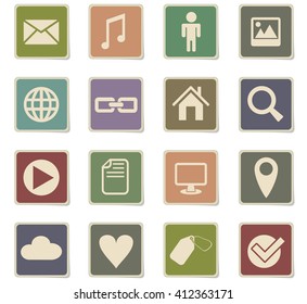 social media web icons for user interface design