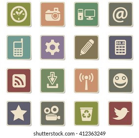 social media web icons for user interface design