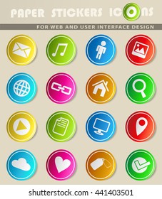 social media web icons for user interface design