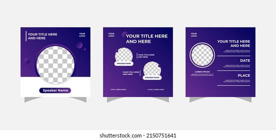 Social media webinar post template