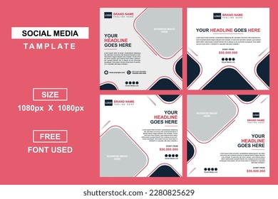 Social Media Webinar Template Design for Business. It is Colorful and Vector.