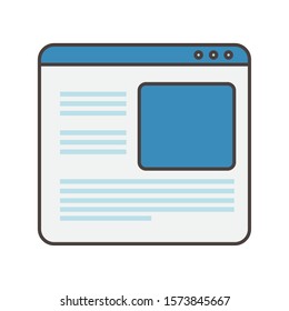 social media website data  icon on white background vector illustration