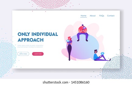 Social Media Website Landing Page, Smart Technologies in Human Life. Men and Women with Smartphones Chatting and Texting, Communicating Using Internet Web Page. Cartoon Flat Vector Illustration Banner