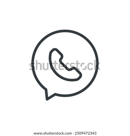 Social media whatsapp icon, vector illustration