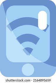 Social media wifi, illustration, vector on a white background.
