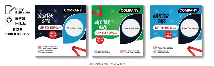 Social Media Winter Sales Offer Post Template