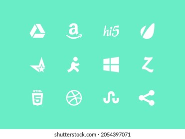 Social Media for Work and Business Icon Collection