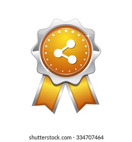 Social Media Yellow Vector Icon Design