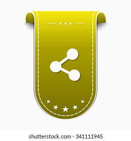 Social Media Yellow Vector Icon Design