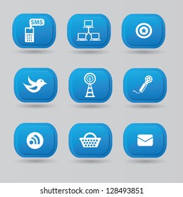 Social media,icon set,vector