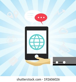 Social media,social network concept 