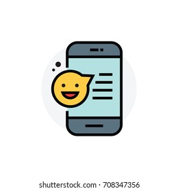 Social message concept Isolated Line Vector Illustration editable Icon