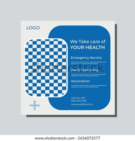 Social Midea Post Design.Creative Digital Marketing Agency Social Midea Design Tamplate.Medical social midea post