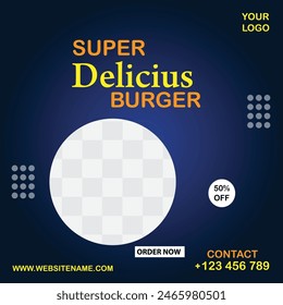 SOCIAL MIDIA POSTER DELICIUS BURGER 