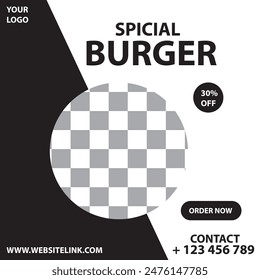 social midia spicial burger design 