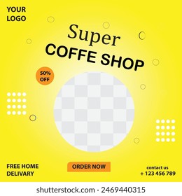 social midia super coffe shop design 